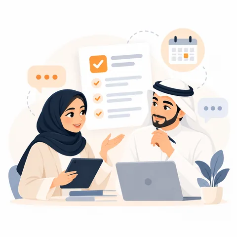 رسم توضيحي للاتفاق على تفاصيل المشروع