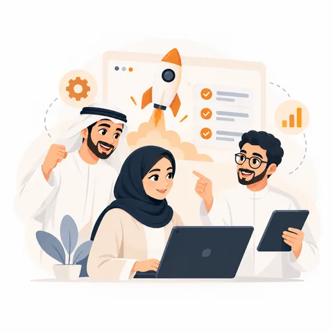 رسم توضيحي لبدء تنفيذ المشروع